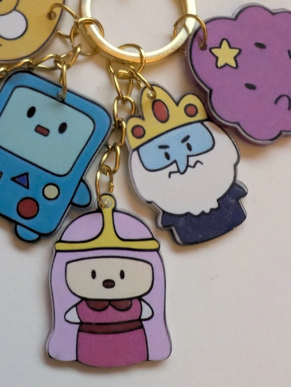 Handmade Lightweight Plastic Adventure Time Keychain